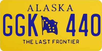AK license plate GGK440
