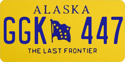 AK license plate GGK447