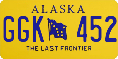 AK license plate GGK452