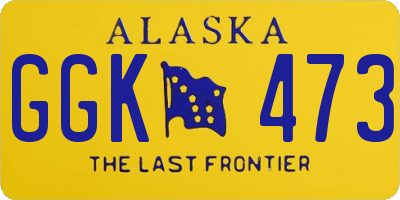 AK license plate GGK473