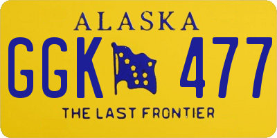 AK license plate GGK477