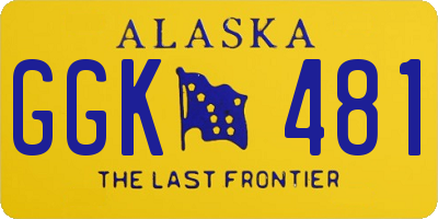 AK license plate GGK481