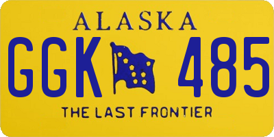 AK license plate GGK485