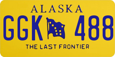 AK license plate GGK488