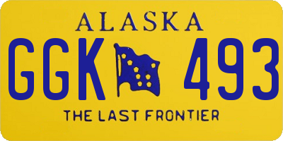 AK license plate GGK493