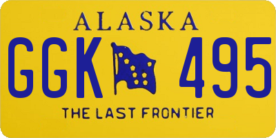 AK license plate GGK495