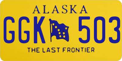 AK license plate GGK503