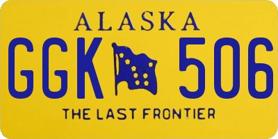 AK license plate GGK506
