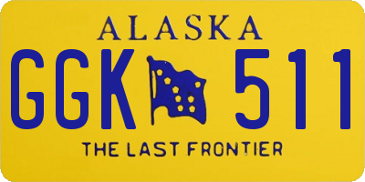 AK license plate GGK511