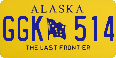 AK license plate GGK514