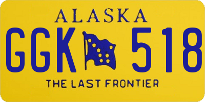 AK license plate GGK518