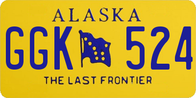 AK license plate GGK524