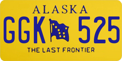 AK license plate GGK525