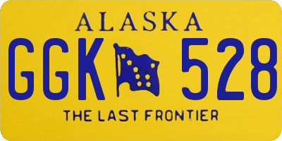 AK license plate GGK528