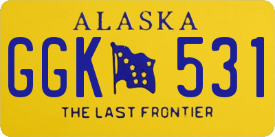 AK license plate GGK531