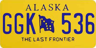 AK license plate GGK536