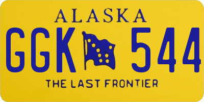 AK license plate GGK544