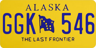 AK license plate GGK546