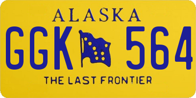 AK license plate GGK564
