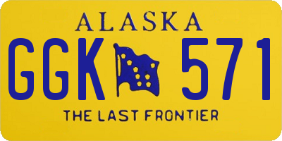 AK license plate GGK571