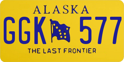 AK license plate GGK577