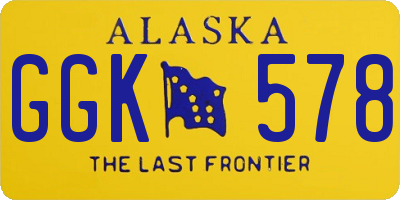 AK license plate GGK578