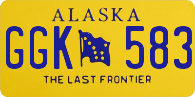 AK license plate GGK583