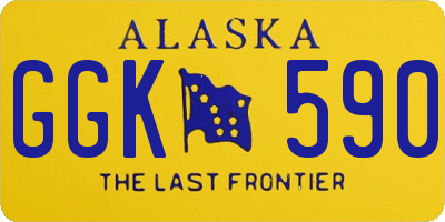 AK license plate GGK590
