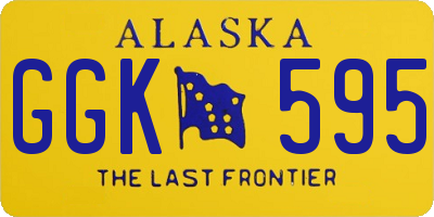 AK license plate GGK595