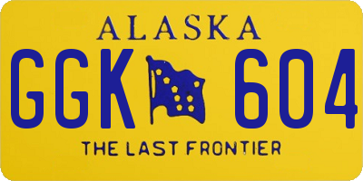 AK license plate GGK604
