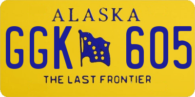 AK license plate GGK605
