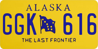 AK license plate GGK616