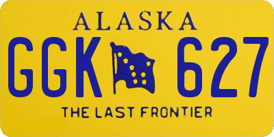 AK license plate GGK627