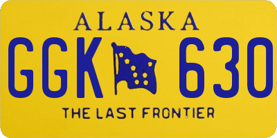 AK license plate GGK630