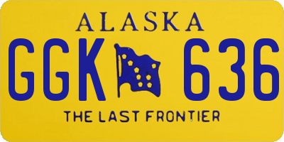 AK license plate GGK636