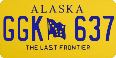 AK license plate GGK637