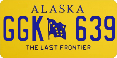 AK license plate GGK639
