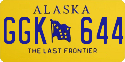 AK license plate GGK644