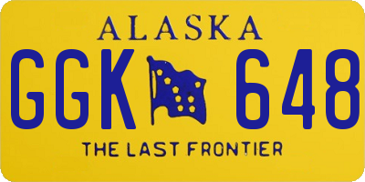 AK license plate GGK648