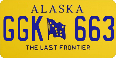 AK license plate GGK663
