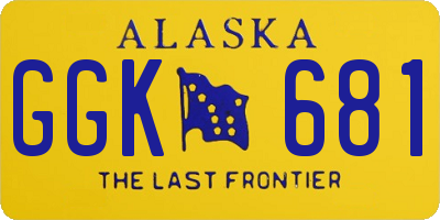 AK license plate GGK681