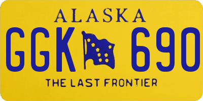 AK license plate GGK690