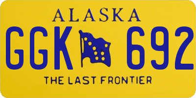 AK license plate GGK692