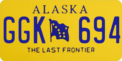 AK license plate GGK694