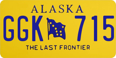 AK license plate GGK715