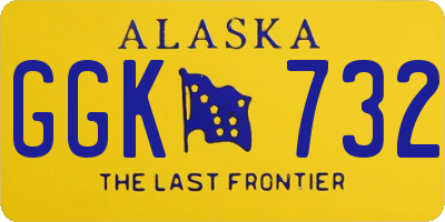 AK license plate GGK732