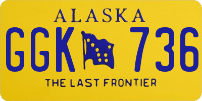 AK license plate GGK736