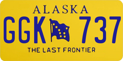 AK license plate GGK737