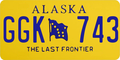 AK license plate GGK743