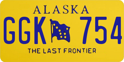 AK license plate GGK754